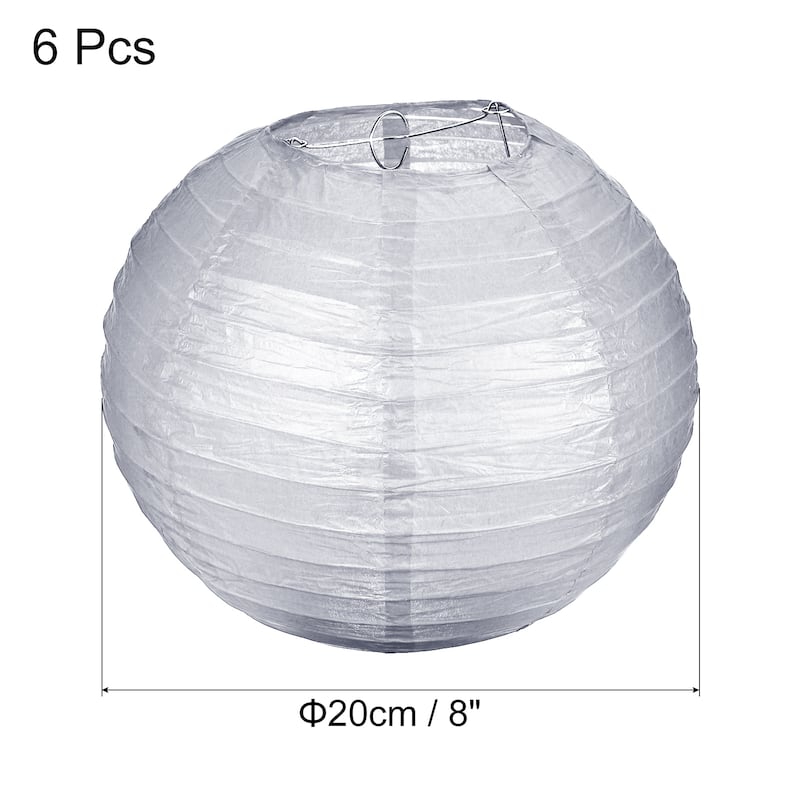 6pcs 8 Inch Folding Hanging Paper Lanterns for Wedding Home Party