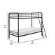 preview thumbnail 6 of 4, Tara 79 Inch Twin Bunk Bed, Sleek Metal Frame with Ladder in Dark Bronze