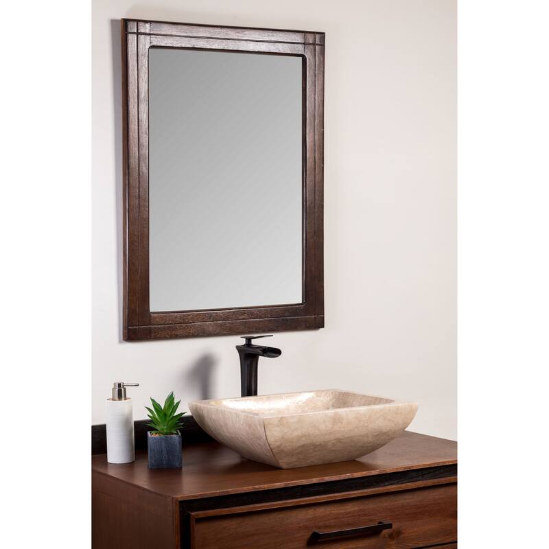 Natural Stone Vessel Bathroom Sink - Rectangular Stone Sink