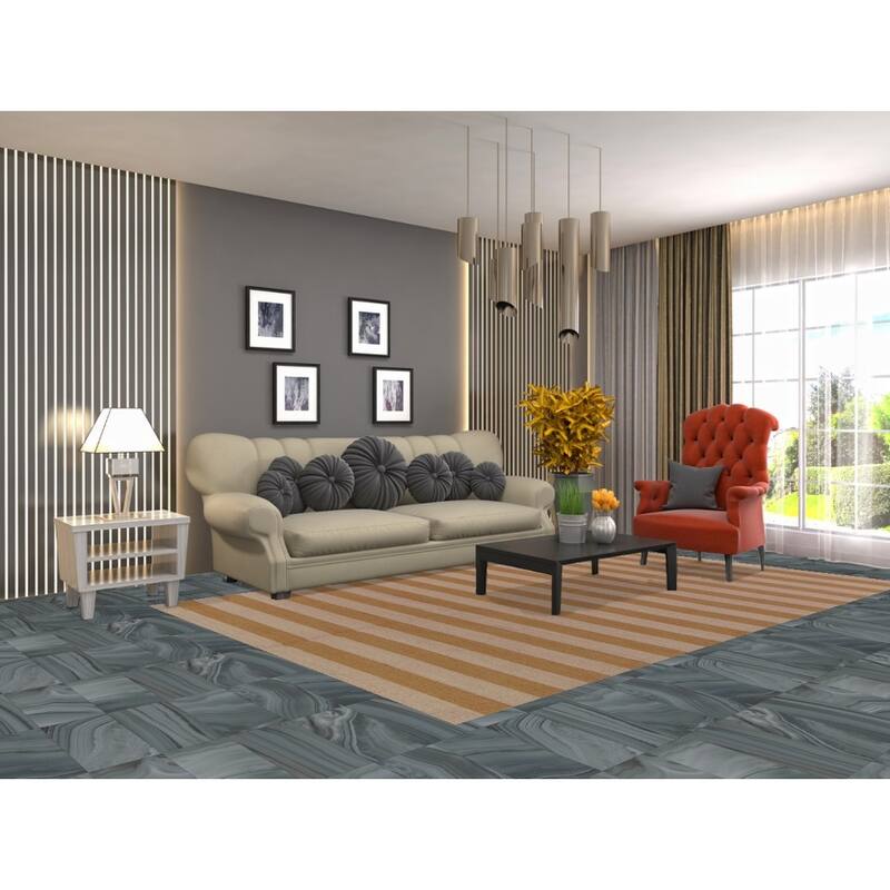 Striped Modern Gabbeh Area Rug Handmade Wool Carpet - 6'5" x 10'1"