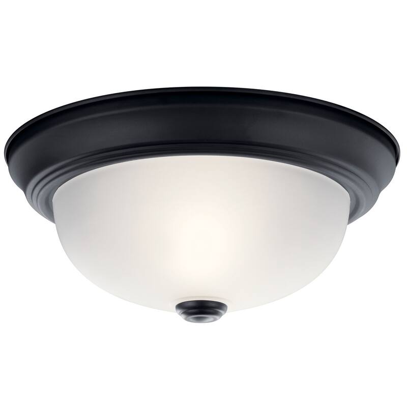 Kichler 2 Light 11" Wide Flush Mount Bowl Ceiling Fixture - Black