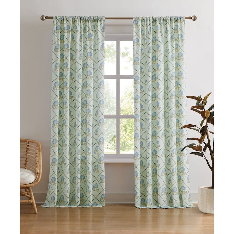 Brooklyn Loom Olivia Floral Window Curtain