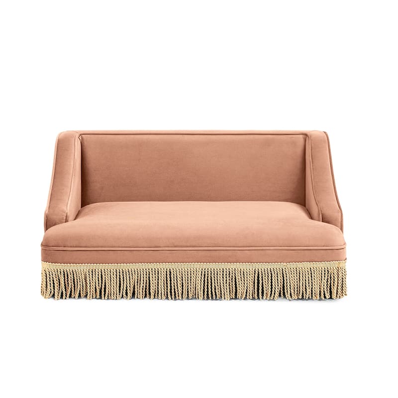 Jennifer Taylor Home Duchess 33" Medium Princess Pet Bed Sofa with Fringe Skirt