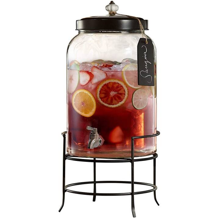 3 Gallon Style Setter Franklin Glass Beverage Dispenser
