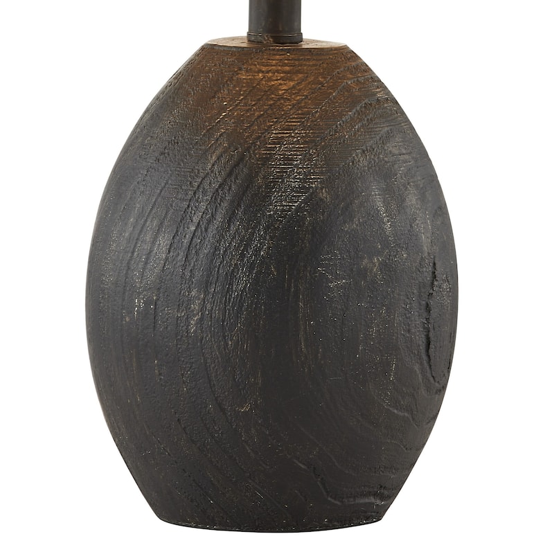 Donna 21" Table Lamps with Linen Shade, Black (Set of 2)