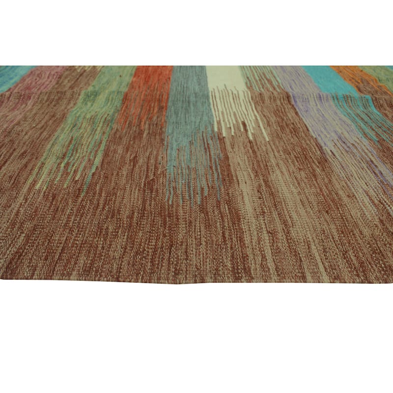 Noori Rug Winchester Flatweave Mose Brown/Blue Rug - 8'5" x 11'4"