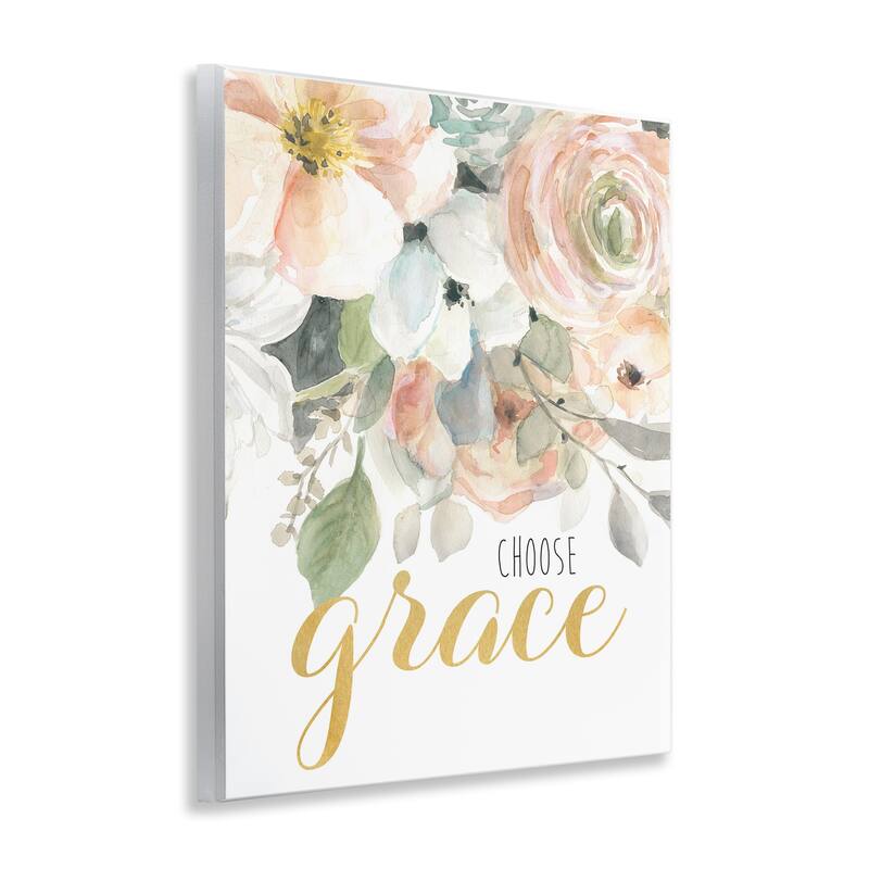 Stupell Choose Grace on Florals Wall Plaque Art Design By Carol Robinson