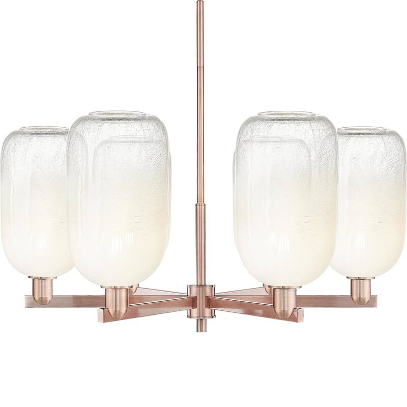 Innovations Lighting 716-6CR-17-24 Brookhaven Cloche Chandelier - Antique Copper / Opal