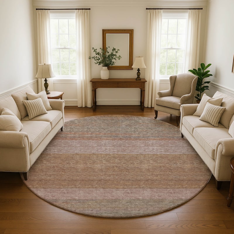 Premium Washable Super Soft Ombre Gabbeh Mayfield Rug - Salmon - 8' x 8'