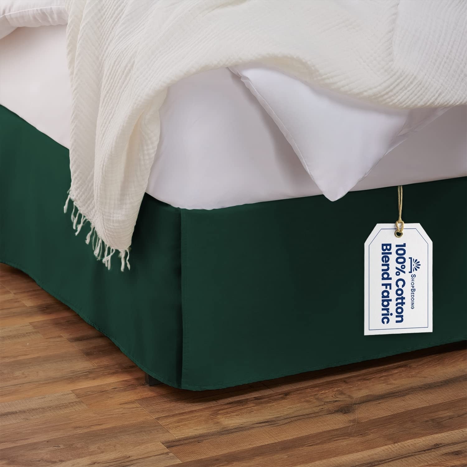 Green bed skirt queen size 2025