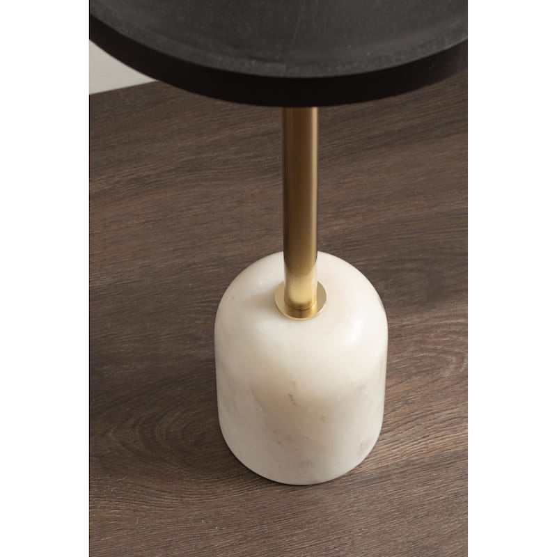 Kate and Laurel Shorrock Wood and Marble Side Table