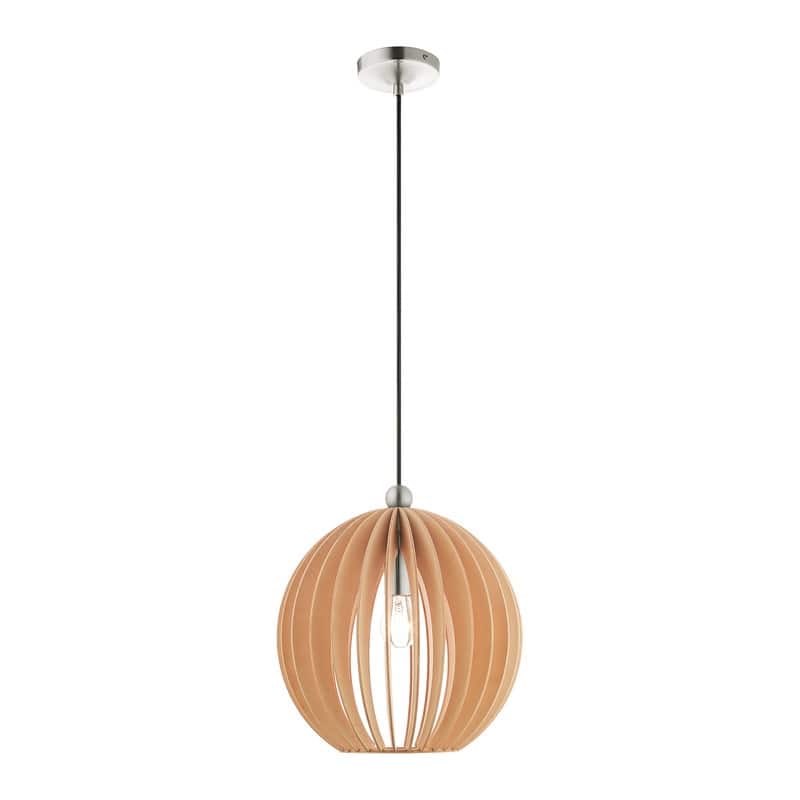 Livex Lighting 1 Light Mini Pendant, 49099-91 - 13.25" Dia x 16" - 90" Adj. H