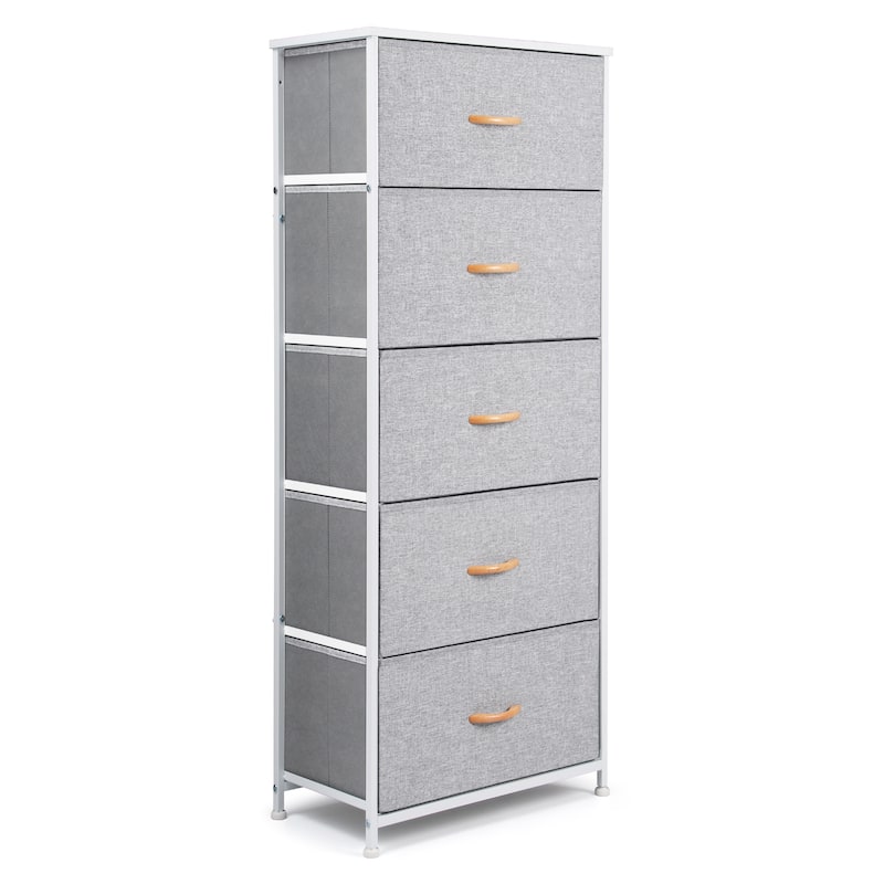 VredHom 5 Drawers Vertical Dresser Storage Tower