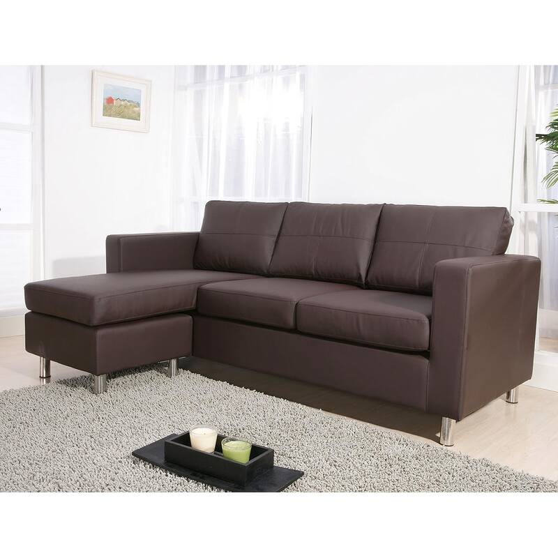 Caius Faux Leather Versatile Sofa Set - Chocolate