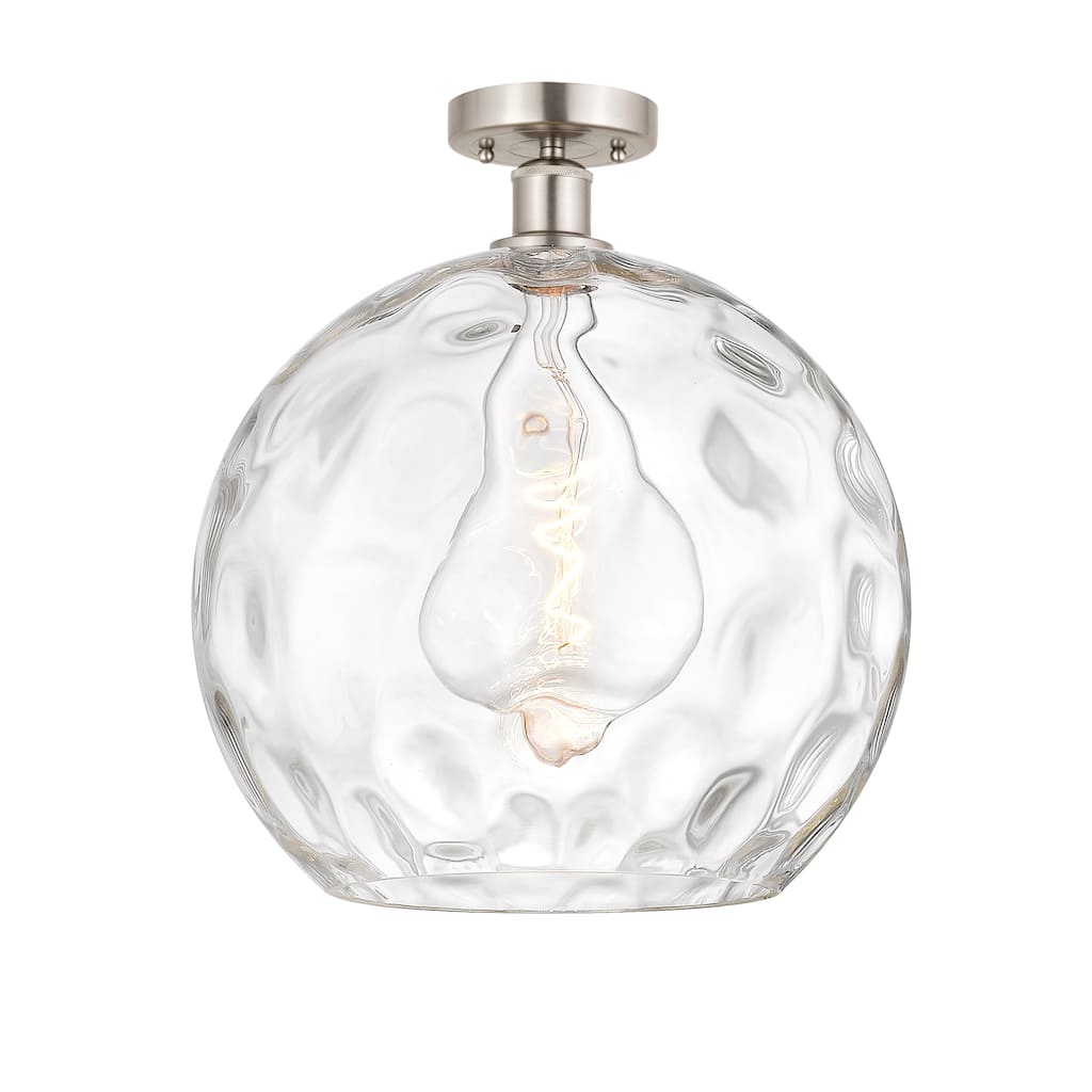 Innovations Lighting Athens Water Glass - 1 Light 13" Semi-Flush Mount