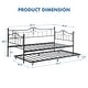 preview thumbnail 10 of 24, Heavy Duty Metal Daybed With Trundle Platform Sofa Bed for Bedroom