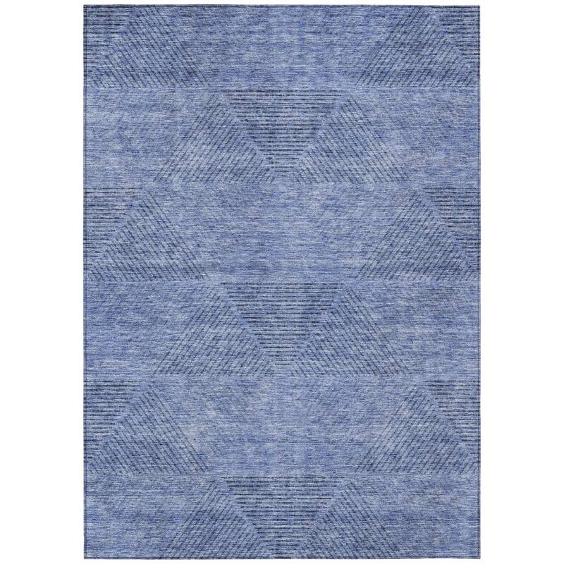 HomeRoots Geometric Transitional Rectangle Outdoor Rug - 3' x 5'