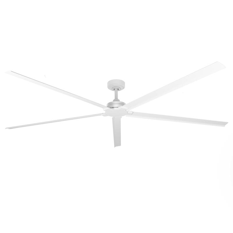 84" Modern White Aluminum 5-Blade Large Commercial Ceiling Fan without Light