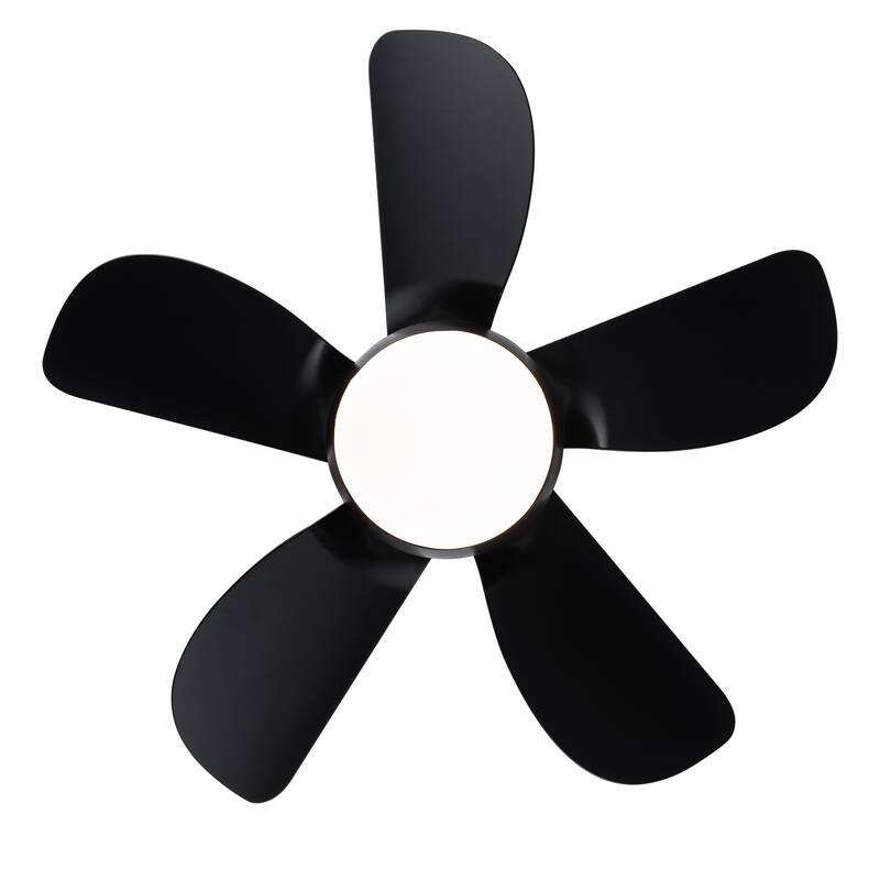 30" Intergrated LED Ceiling Fan Lighting with Matte Black ABS Blade