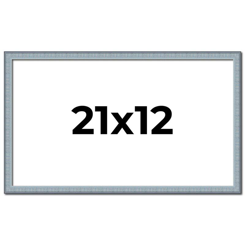 21x12 Frame Rustic Sky Blue Solid Wood Picture Frame | 0.75 Inch