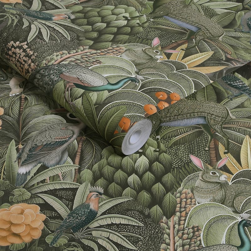 Graham & Brown Jungle Jamboree Sage Wallpaper