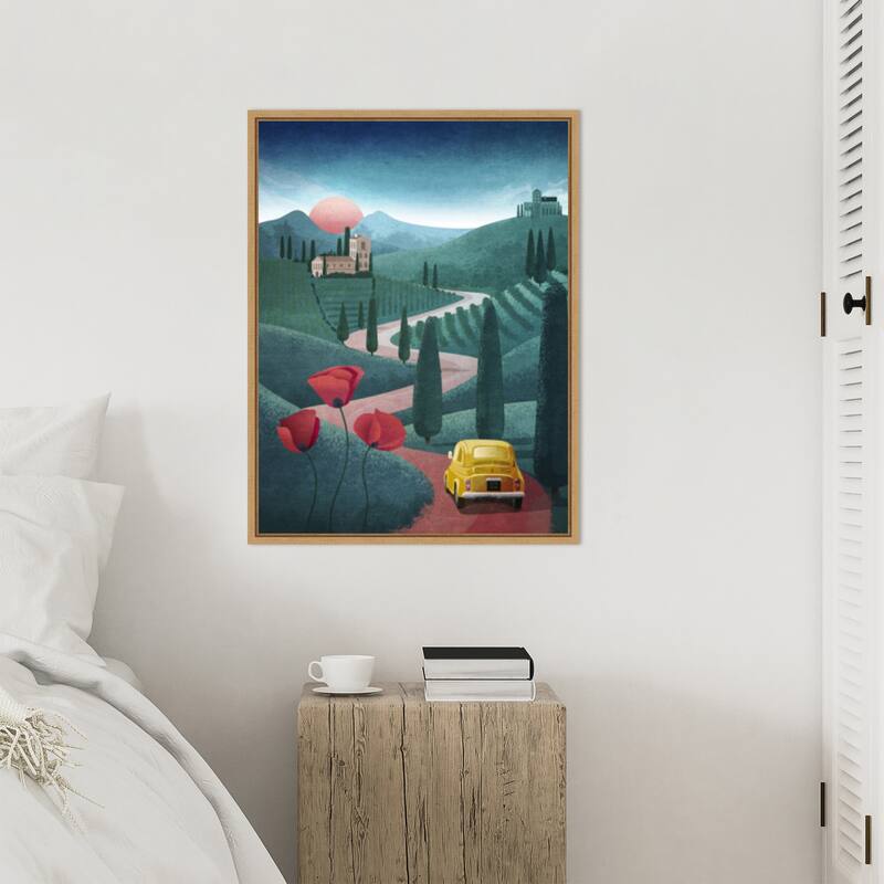 Tuscany by Emel Tunaboylu Framed Canvas Wall Art Print - Sylvie Maple