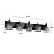 preview thumbnail 119 of 182, 2/3/4-Light Modern Bathroom Crystal Vanity Light Wall Sconces