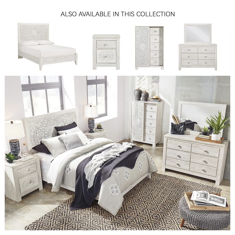 Signature Design by Ashley Paxberry White Queen Panel Bed