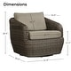 preview thumbnail 70 of 78, Patio Wicker Furniture Set Outdoor Rattan Bistro Set