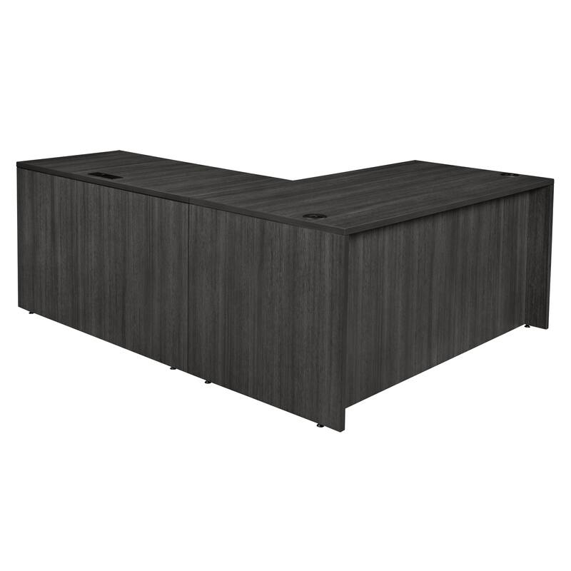 Legacy 66" Single Full Pedestal L-Desk with 47" Return