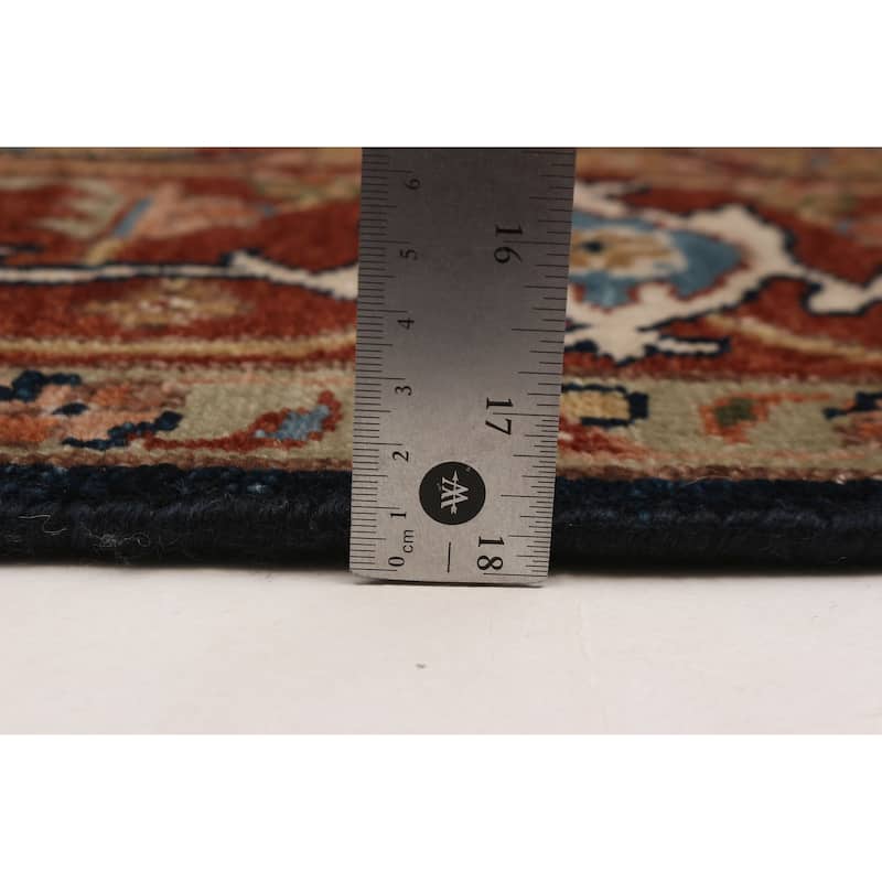 ECARPETGALLERY Hand-knotted Jules Sultane Dark Navy Wool Rug - 5'10 x 8'11
