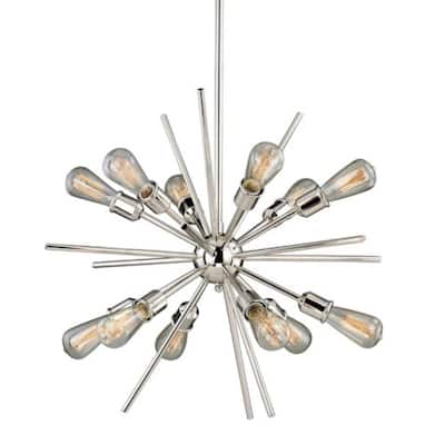Vaxcel Lighting Estelle 12 Light 28" Wide Abstract Sputnik Chandelier