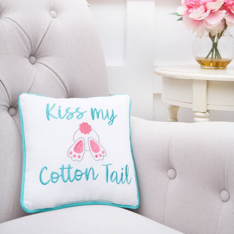Kiss My Cotton Tail Small/Petite Accent Pillow