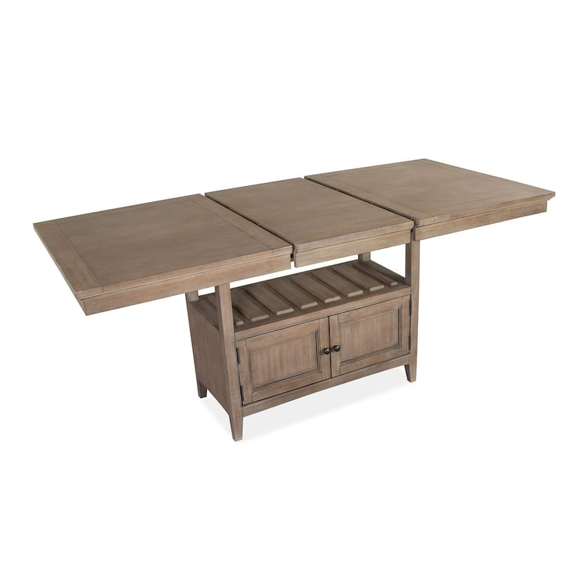 Magnussen Home Paxton Place Dovetail Grey Extendable Counter Height Dining Table - 38''W x 60''D x 36''H