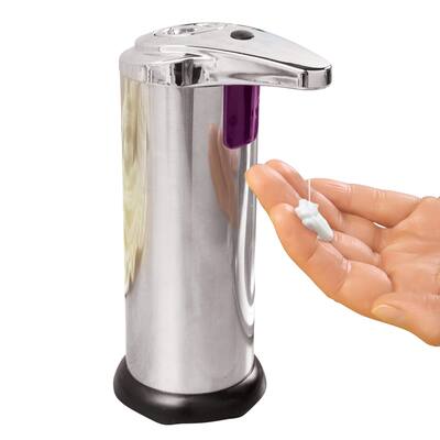 Stainless Steel Auto Soap Dispenser - Grey - 8.130 x 3.880 x 3.500