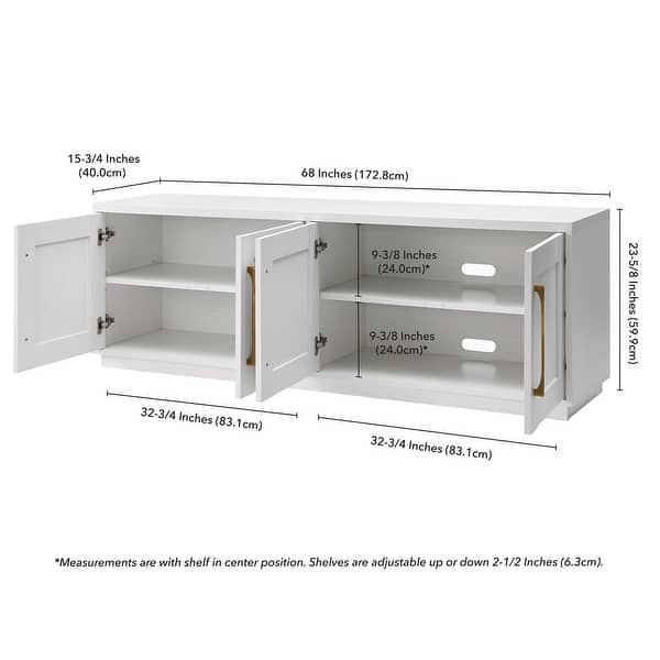dimension image slide 6 of 7, Tillman Rectangular TV Stand for TV's up to 75"
