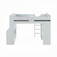 preview thumbnail 7 of 5, White Twin Loft Bed with Desk and Wardrobe