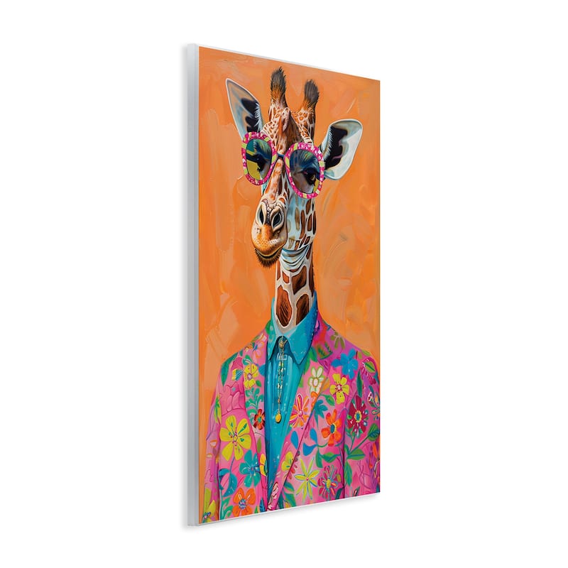 Stupell Bright & Trendy Giraffe in Suit Wall Plaque Art Design By LSR Design Studio