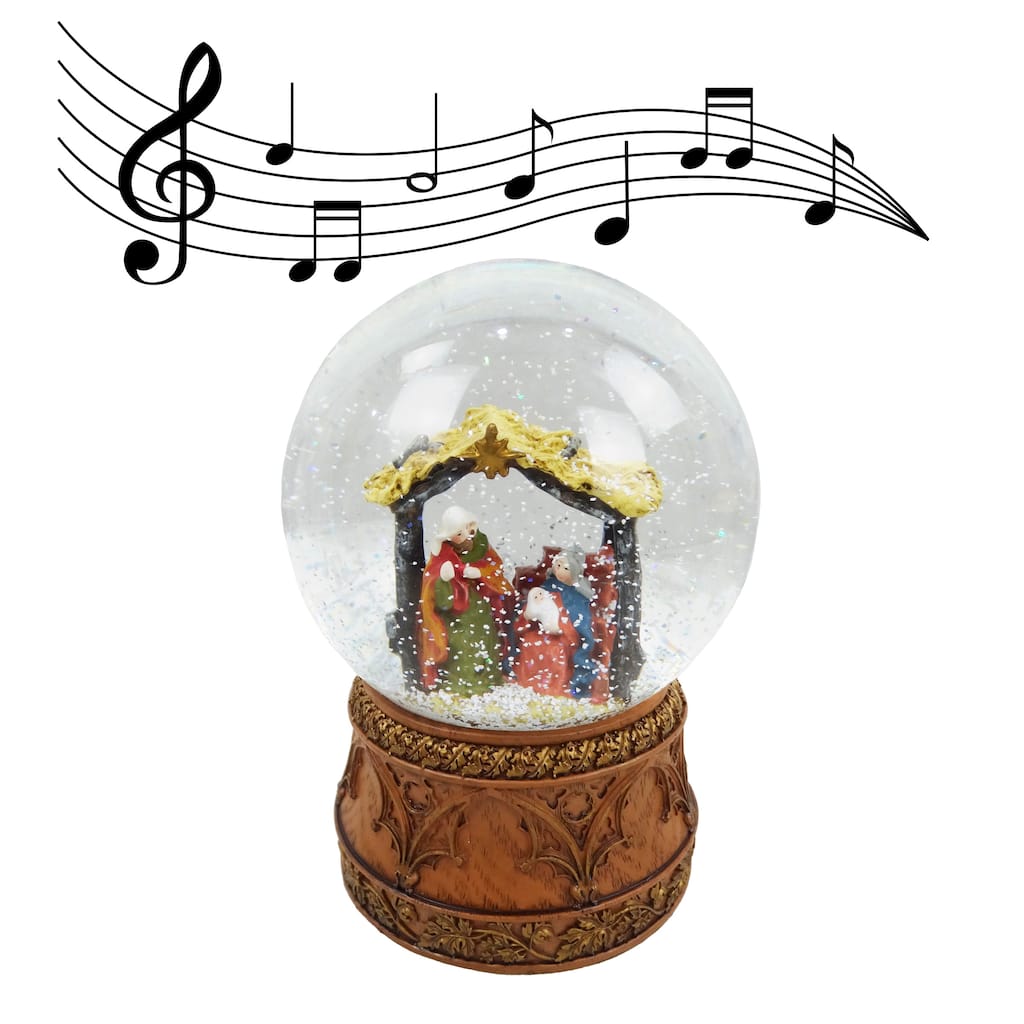 Nativity Snowglobe with Music