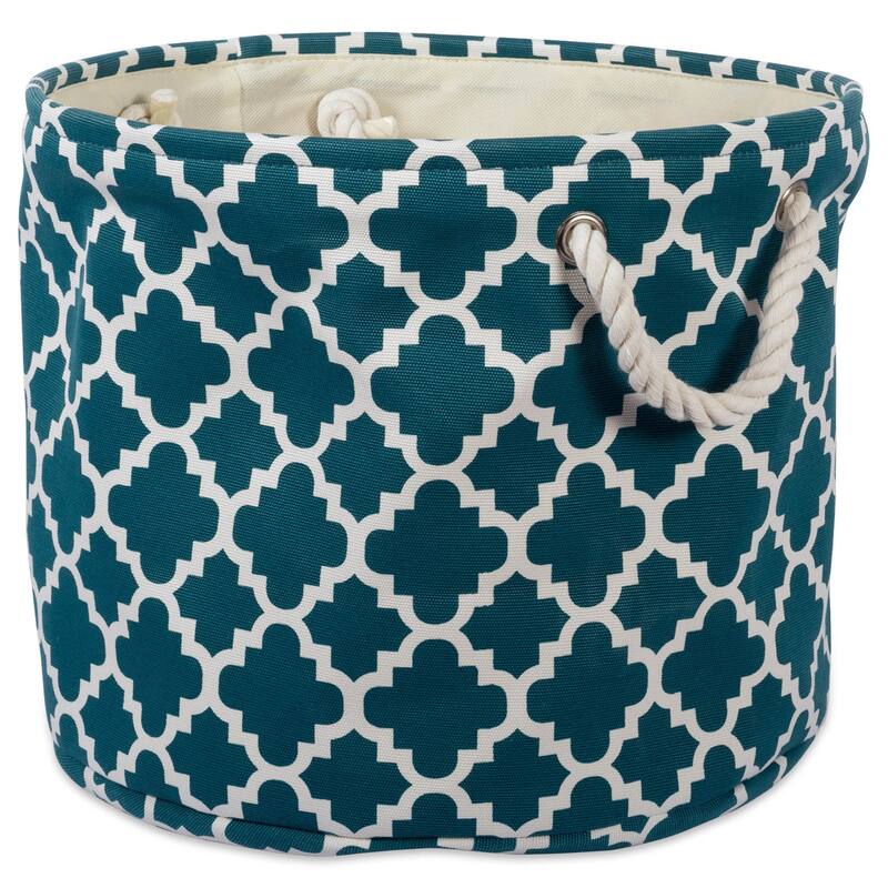 DII Round Lattice Decorative Storage Bin
