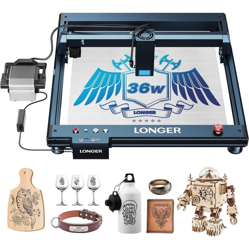 36W Output Laser Cutter, Engraving Machine - 24.5 x 14 x 5 inches
