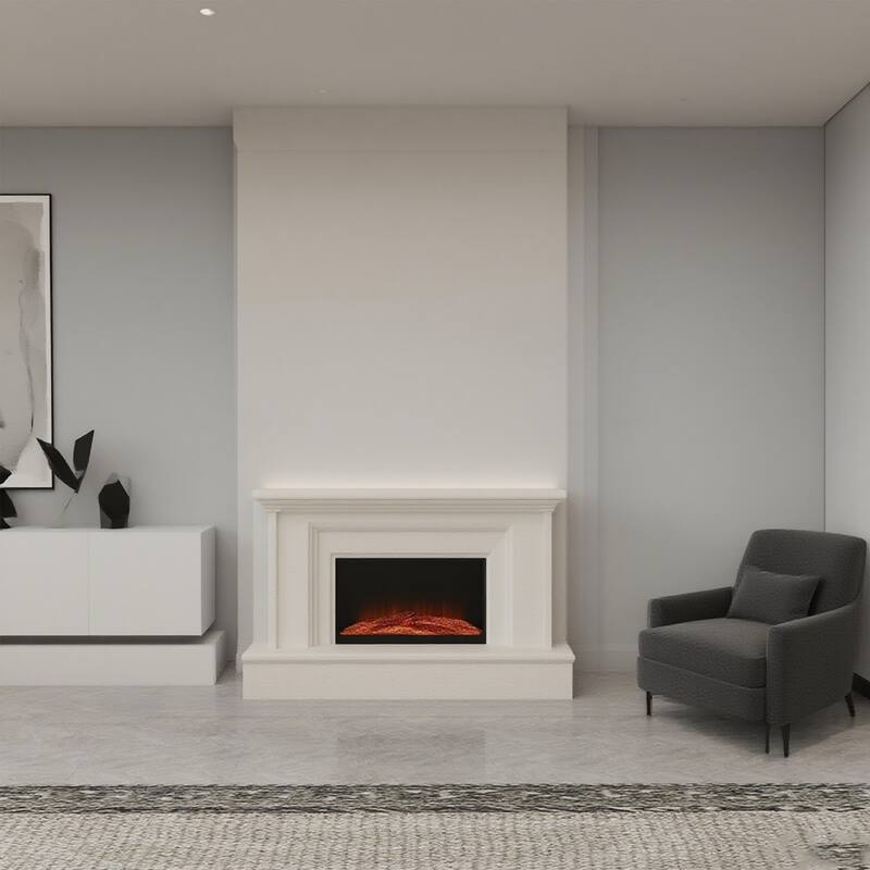 Wall Mounted Electric Fireplace Heater with 12 Flame Colors - 36Inch