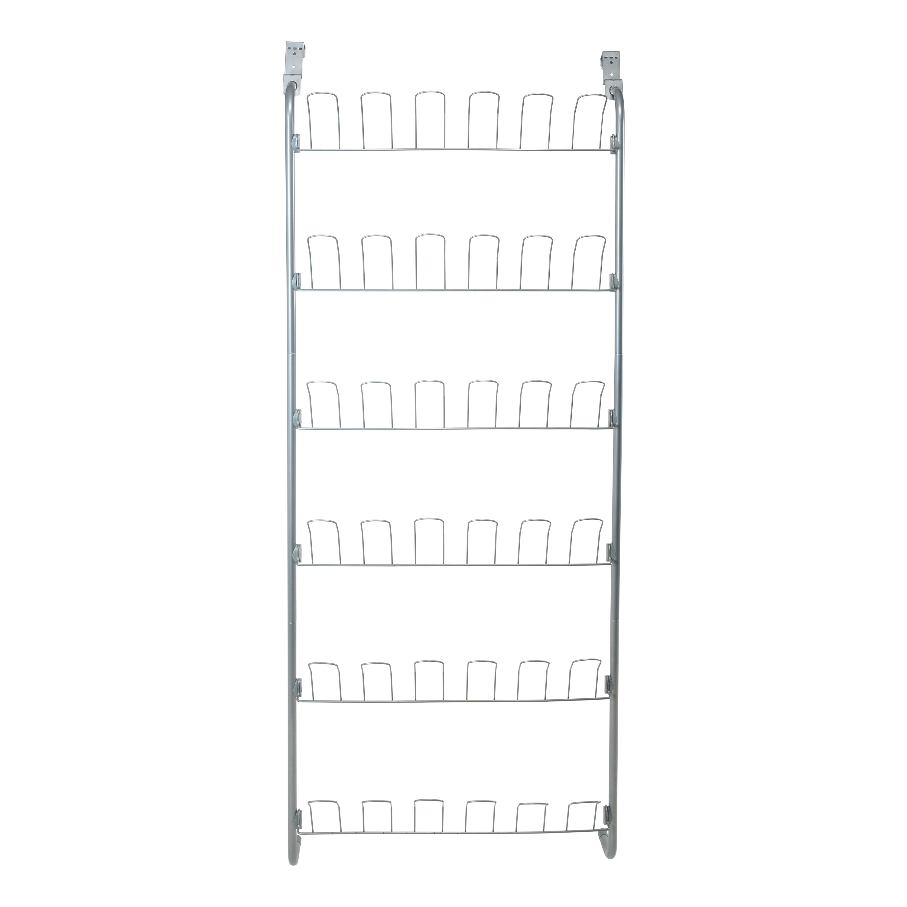 Metal door outlet shoe rack