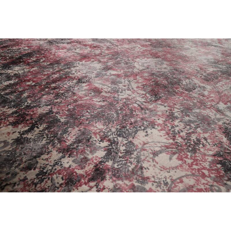 Modern Abstract Indian Rug Hand-Knotted Wool Carpet - 8'2"x 9'9"
