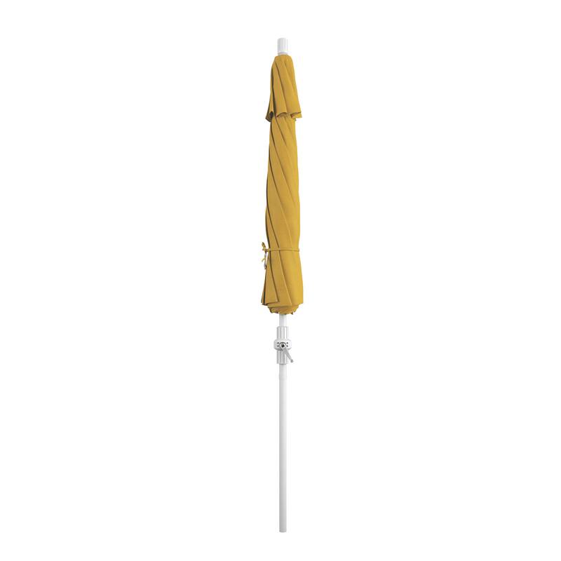 California Umbrella 9' Rd. Aluminum/Fiberglass Rib Patio Umb, Deluxe Crank Lift/Collar Tilt, White Finish, Pacifica Fabric