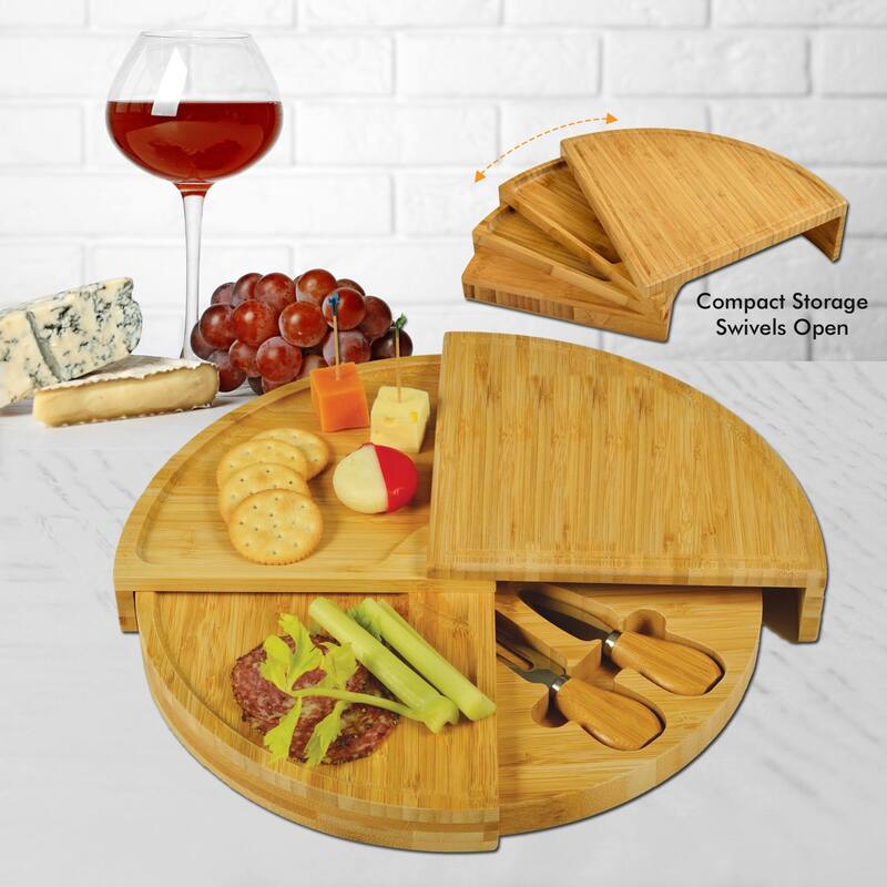 NCAA Nebraska University Cornhuskers Bamboo Cheese & Charcuterie Board