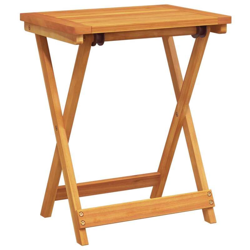 vidaXL Garden Table Natural wood Solid acacia wood with an oil finish - 14.2 x 19.7 x 23.6