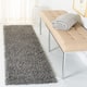 SAFAVIEH August Shag Veroana Solid 1.5-inch Thick Rug - 2' x 7' Runner - Grey