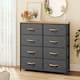 Modern 4/8/10-drawer Bedroom Fabric Dresser Storage Tower with Wood Top