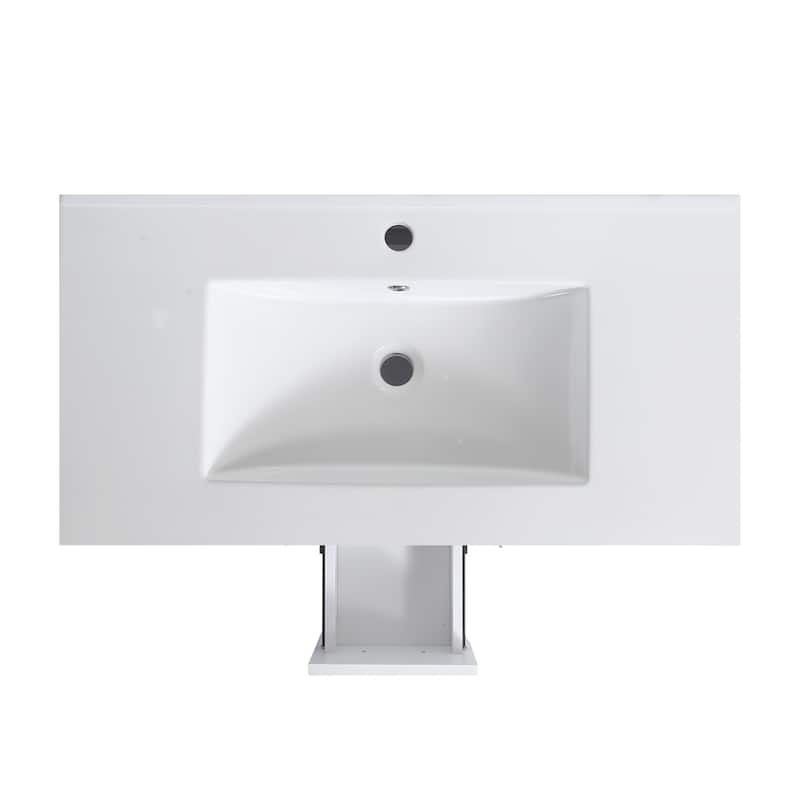 36"Bathroom Vanity with Single Sink,Combo Cabinet Undermount Sink,with 2 Doors and 2 Drawer,Soft Closing